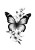 Minimalistic Butterfly Tattoo Vinyl Car Decal Sticker – Waterproof & UV-Resistant 