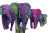 Kaleidoscopic Safari Elephants Vinyl Car Decal Sticker – Waterproof & UV-Resistant 