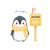 Cute Penguin Illustration V3 Vinyl Car Decal Sticker – Waterproof & UV-Resistant 