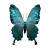 Pale Blue Butterfly Vinyl Car Decal Sticker – Waterproof & UV-Resistant 
