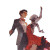 Dancing Duo Disco Vinyl Car Decal Sticker – Waterproof & UV-Resistant 