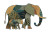 Elephant Paper Art Vinyl Car Decal Sticker – Waterproof & UV-Resistant 