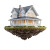 Floating 3D House V2 Vinyl Car Decal Sticker – Waterproof & UV-Resistant 