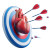 Heart Target Metaphor Vinyl Car Decal Sticker – Waterproof & UV-Resistant 