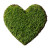 Heart-Shaped Grass Vinyl Car Decal Sticker – Waterproof & UV-Resistant 