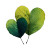 Green Heart Leaves Vinyl Car Decal Sticker – Waterproof & UV-Resistant 
