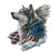 Majestic Flag Wolf Vinyl Car Decal Sticker – Waterproof & UV-Resistant 