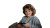 Child On Smartphone Vinyl Car Decal Sticker – Waterproof & UV-Resistant 