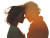 Romantic Couple Chaos Vinyl Car Decal Sticker – Waterproof & UV-Resistant 