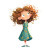 Cute Curly Girl Vinyl Car Decal Sticker – Waterproof & UV-Resistant 