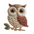 Embroidery Owl Vinyl Car Decal Sticker – Waterproof & UV-Resistant 