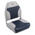 WISE Seating Traditional Series Boat Seat | High Back, Foldable, Gray/Navy, Marine Grade Vinyl