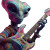 Alien Guitarist Vinyl Car Decal Sticker – Waterproof & UV-Resistant 