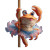 Dancing Crab Vinyl Car Decal Sticker – Waterproof & UV-Resistant 