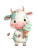 Kawaii Cartoon Cow Vinyl Car Decal Sticker – Waterproof & UV-Resistant 