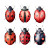 Watercolor Ladybugs Vinyl Car Decal Sticker – Waterproof & UV-Resistant 