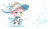 Chibi Ice Mage Vinyl Car Decal Sticker – Waterproof & UV-Resistant 