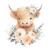 Boho Baby Cow V2 Vinyl Car Decal Sticker – Waterproof & UV-Resistant 