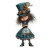 Steampunk Alice Vinyl Car Decal Sticker – Waterproof & UV-Resistant 
