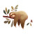 Sleeping Sloth Vinyl Car Decal Sticker – Waterproof & UV-Resistant 