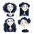 Whimsical Braided Portraits Vinyl Car Decal Sticker – Waterproof & UV-Resistant 