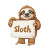 Happy Sloth Illustration Vinyl Car Decal Sticker – Waterproof & UV-Resistant 