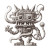 Robot Monster Escher Vinyl Car Decal Sticker – Waterproof & UV-Resistant 