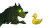 Wolf And Duck Vinyl Car Decal Sticker – Waterproof & UV-Resistant 