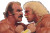 Vintage Wrestlers Grappling Vinyl Car Decal Sticker – Waterproof & UV-Resistant 
