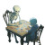 Skeleton Vs Ghost Vinyl Car Decal Sticker – Waterproof & UV-Resistant 