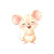 Baby Mouse Illustration Vinyl Car Decal Sticker – Waterproof & UV-Resistant 