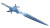 Futuristic Glowing Sword Vinyl Car Decal Sticker – Waterproof & UV-Resistant 