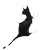Abstract Black Cat Vinyl Car Decal Sticker – Waterproof & UV-Resistant 