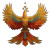 Golden Pixel Phoenix Vinyl Car Decal Sticker – Waterproof & UV-Resistant 