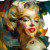 Abstract Marilyn Face Vinyl Car Decal Sticker – Waterproof & UV-Resistant 