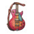 Colorful Electric Guitar Vinyl Car Decal Sticker – Waterproof & UV-Resistant 