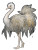 Silver Ostrich Vinyl Car Decal Sticker – Waterproof & UV-Resistant 