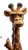 Pixar-Style Evil Giraffe Vinyl Car Decal Sticker – Waterproof & UV-Resistant 