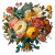 Vibrant Floral Bouquet V2 Vinyl Car Decal Sticker – Waterproof & UV-Resistant 