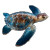 Glowing Patterned Turtle Vinyl Car Decal Sticker – Waterproof & UV-Resistant 