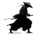 Silhouette Samurai V4 Vinyl Car Decal Sticker – Waterproof & UV-Resistant 