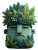 Weed Leaf Mascot Vinyl Car Decal Sticker – Waterproof & UV-Resistant 