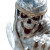 Chrome Screaming Skull Vinyl Car Decal Sticker – Waterproof & UV-Resistant 
