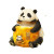 Panda Honey Jar Vinyl Car Decal Sticker – Waterproof & UV-Resistant 
