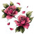Pink Rose Illustration Vinyl Car Decal Sticker – Waterproof & UV-Resistant 