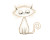 Whimsical White Cat V2 Vinyl Car Decal Sticker – Waterproof & UV-Resistant 