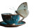 White Butterfly Teacup Vinyl Car Decal Sticker – Waterproof & UV-Resistant 