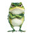 Grumpy Frog V2 Vinyl Car Decal Sticker – Waterproof & UV-Resistant 