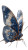 Sapphire Butterfly Vinyl Car Decal Sticker – Waterproof & UV-Resistant 
