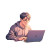 Studying Korean Man Vinyl Car Decal Sticker – Waterproof & UV-Resistant 